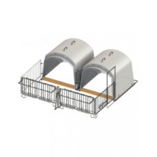 Adapost dublu pentru vitei CalfHouse Premium XL cu tarc, set dublu Kerbl