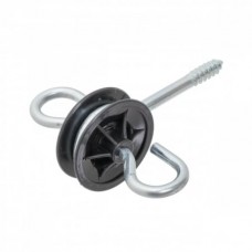 Izolator cu cârlig și holțșurub, pentru poartă gard electric.