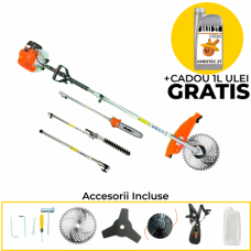 Motocoasa multifunctionala, 5.4CP, 51.2cc +cap drujba si accesorii