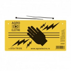 Plăcuță de avertizare pentru a semnaliza existența gardul electric.