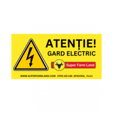 Placa avertizare pentru gard electric